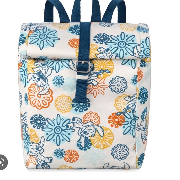 Disney Other - NEW Disney Roll-Top Backpack - Stitch With Floral Print